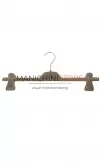 Gruccia appendiabito pinza 40 cm - Velluto tortora