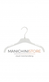 Plastic coat hanger with fins 38 cm - transparent crystal