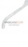 Plastic coat hanger with fins 33 cm - transparent crystal