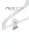 Gruccia capospalla in plastica con alette e asta con pinze 38 cm - cristallo trasparente