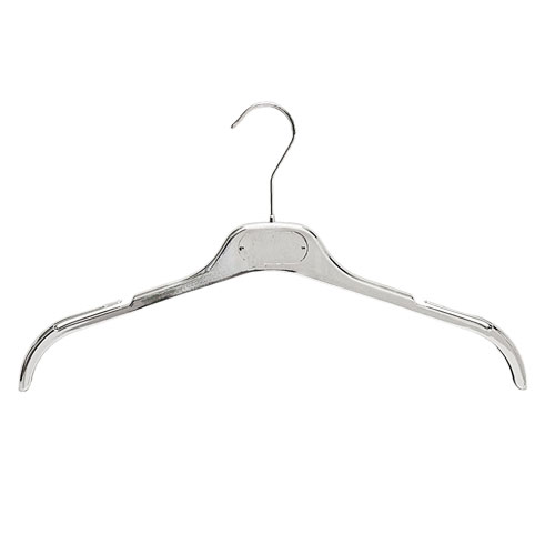 Gruccia capospalla 40 cm Plastica Argento con alette