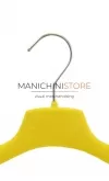 Gruccia plastica capospalla 38 x 3 cm - Velluto giallo