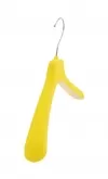 Gruccia plastica capospalla 38 x 3 cm - Velluto giallo
