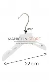 Gruccia legno Bambino con taglio a spallina 22 cm - bianco