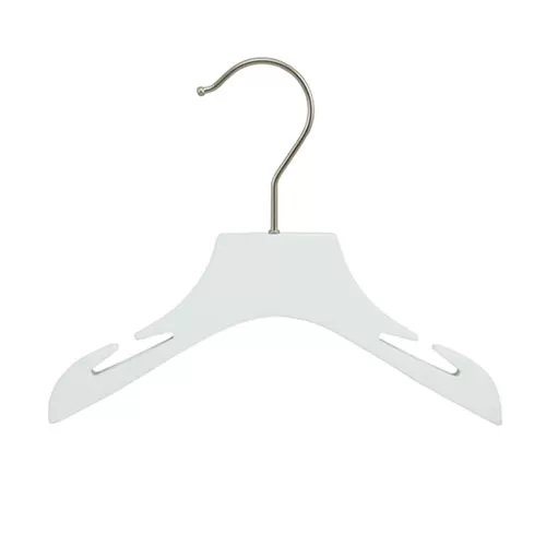 Gruccia legno Bambino con taglio a spallina 22 cm - bianco