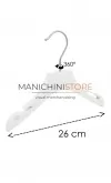 Gruccia legno Bambino con taglio a spallina 26 cm - bianco