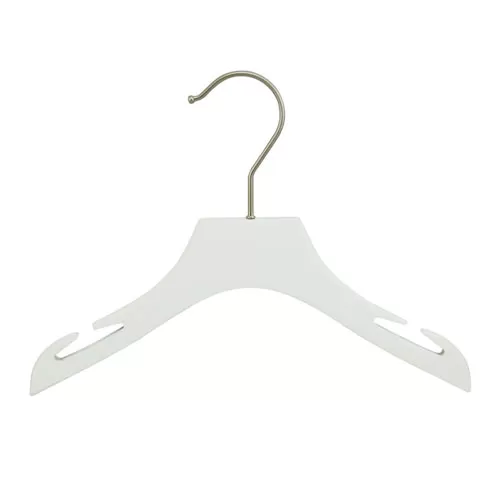 Gruccia legno Bambino con taglio a spallina 26 cm - bianco