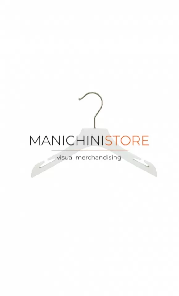 Gruccia legno Bambino con taglio a spallina 30 cm - bianco