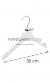 Gruccia legno Bambino con taglio a spallina 30 cm - bianco