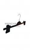 Gruccia appendiabito pinza 36 cm - Velluto nero