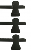 Gruccia con pinza 40 x cm Velluto nero - con imperfezioni