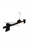 Gruccia appendiabito pinza 40 cm - Velluto nero