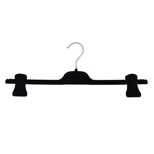 Gruccia appendiabito pinza 40 cm - Velluto nero