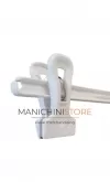 Gruccia plastica bianca - pinza 30 cm