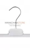 Gruccia plastica bianca - pinza 45 cm
