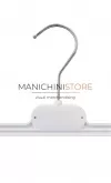 Gruccia plastica bianca - pinza 30 cm