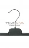 Gruccia appendiabito pinza 40 cm. Velluto grigio