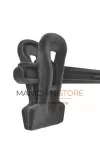 Gruccia appendiabito pinza 40 cm. Velluto grigio