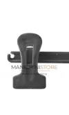 Gruccia appendiabito pinza 40 cm. Velluto grigio