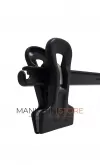 Gruccia appendiabito pinza 36 cm. Plastica Nera