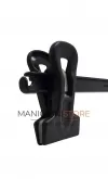 Gruccia appendiabito pinza 24 cm. Plastica Nera