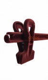 Gruccia appendiabito pinza 40 cm. Velluto Bordeaux