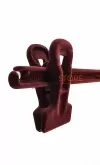 Gruccia appendiabito pinza 36 cm. Velluto Bordeaux