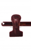 Gruccia appendiabito pinza 44 cm. Velluto Bordeaux