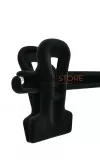 Gruccia appendiabito pinza 36 cm. Velluto nero