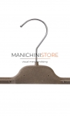 Clip hanger 36 cm - light brown velvet
