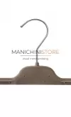 Gruccia appendiabito pinza 40 cm - Velluto tortora