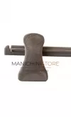 Gruccia appendiabito pinza 40 cm - Velluto tortora
