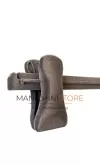 Gruccia appendiabito pinza 36 cm - Velluto tortora