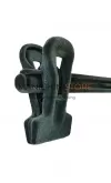 Gruccia appendiabito pinza 36 cm. Velluto Verde