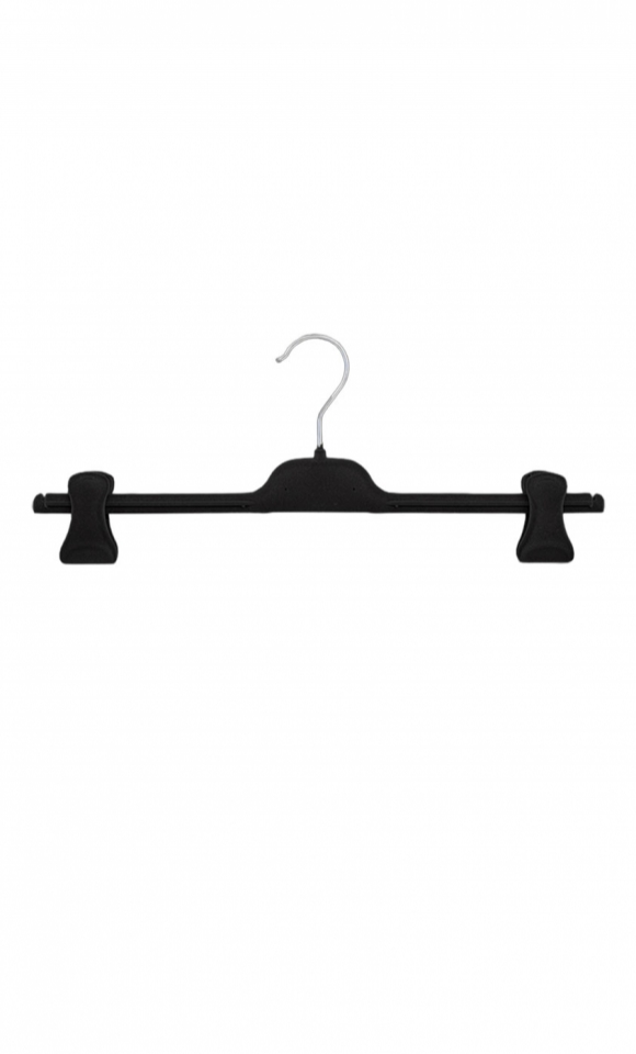 Gruccia appendiabito pinza 40 cm - Velluto nero