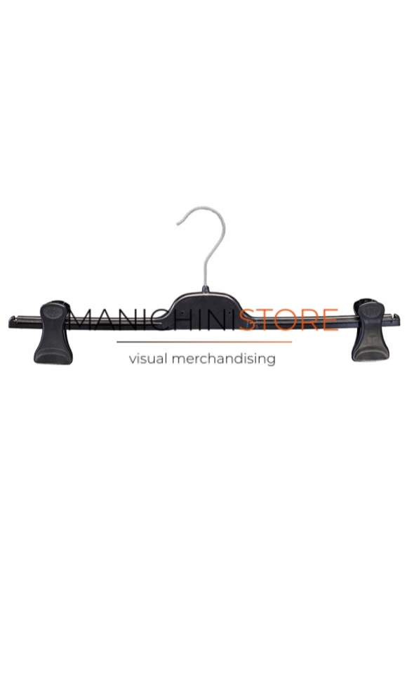 Plastic clip hanger 46 cm - black