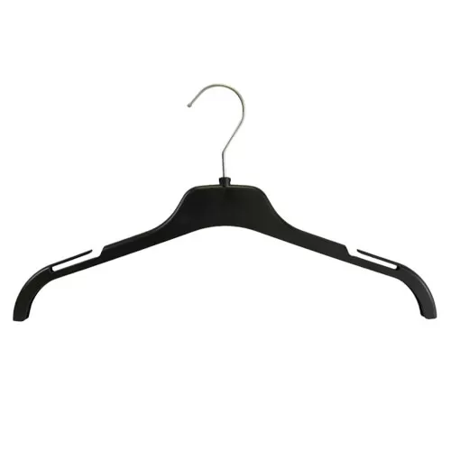 Gruccia capospalla in plastica con alette 42 cm - nero