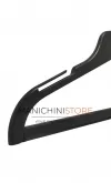 Gruccia capospalla in plastica con alette e asta 33 cm - nero