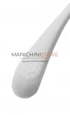 Gruccia plastica capospalla 42 x 2,5 cm - Velluto bianco