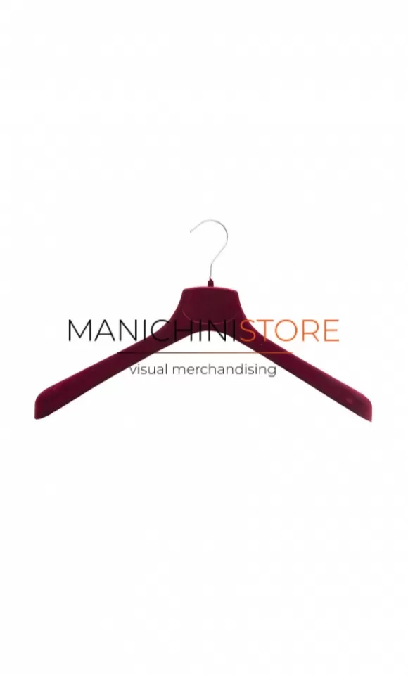 Gruccia capospalla 38 x 4,5 cm - Velluto Bordeaux