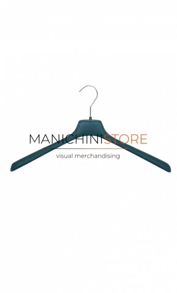 Gruccia appendiabito 42 x 2,5 cm - Velluto petrolio