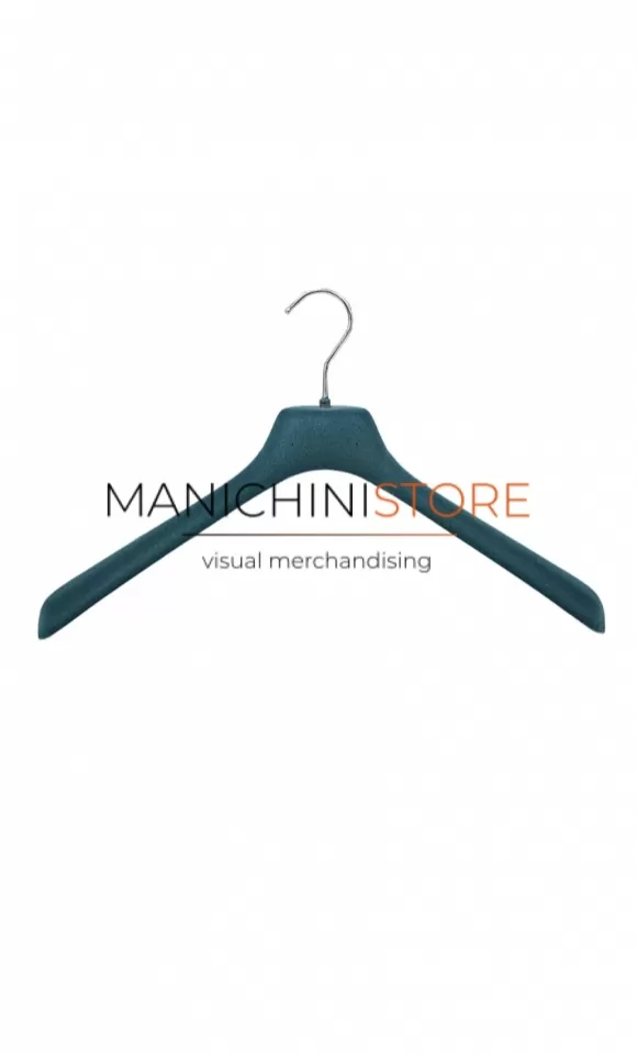 Gruccia capospalla 42 x 3,3 cm - Velluto petrolio