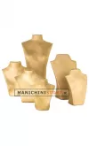 Torso display gioielli cartapesta oro