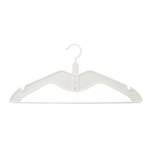 Gruccia salvaspazio appendiabiti 42,9 x 0,6 cm. Plastica bianca