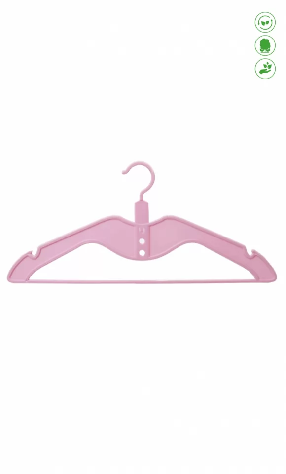 Gruccia salvaspazio appendiabiti 42,9 x 0,6 cm. Plastica rosa