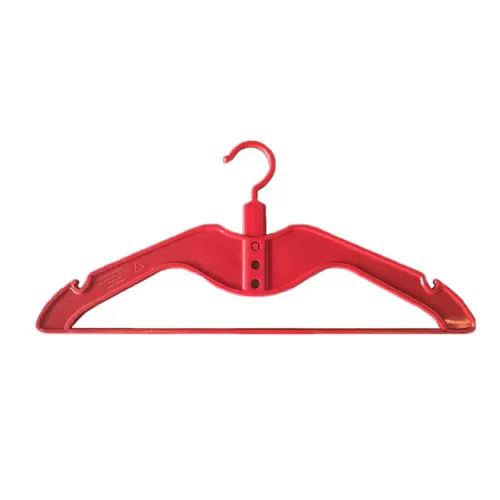Gruccia salvaspazio appendiabiti 42,9 x 0,6 cm. Plastica rossa
