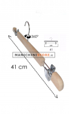 Gruccia legno pinza 41 cm - Faggio