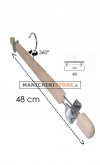 Gruccia legno pinza cm.47 x cm.1,5 - Faggio