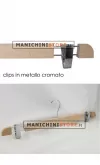 Gruccia legno pinza cm.47 x cm.1,5 - Faggio