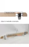 Gruccia legno pinza 38 cm - Faggio
